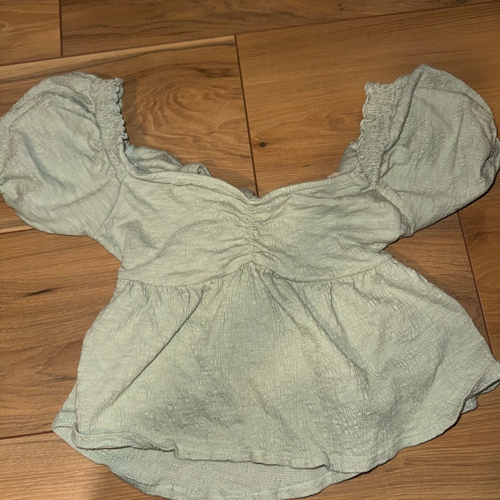 Altar’d State Sage Green Sleeve Top